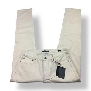 John Varvatos JV 702 Slim Fit Jeans Men's Size 30x33 Bone Cream Skull Button NWT